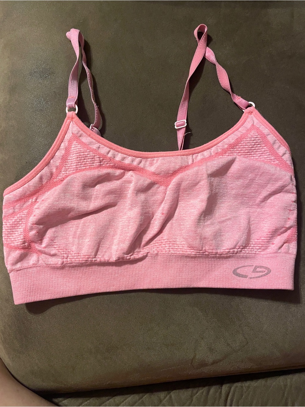 Champion Light Pink Seamless  Sports Bralette with Adjustable Straps size S